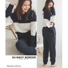 ドノバン(DONOBAN)の【Donoban】もこもこルームウェア ロングパンツSET【めざましテレビ イマドキでご紹介】