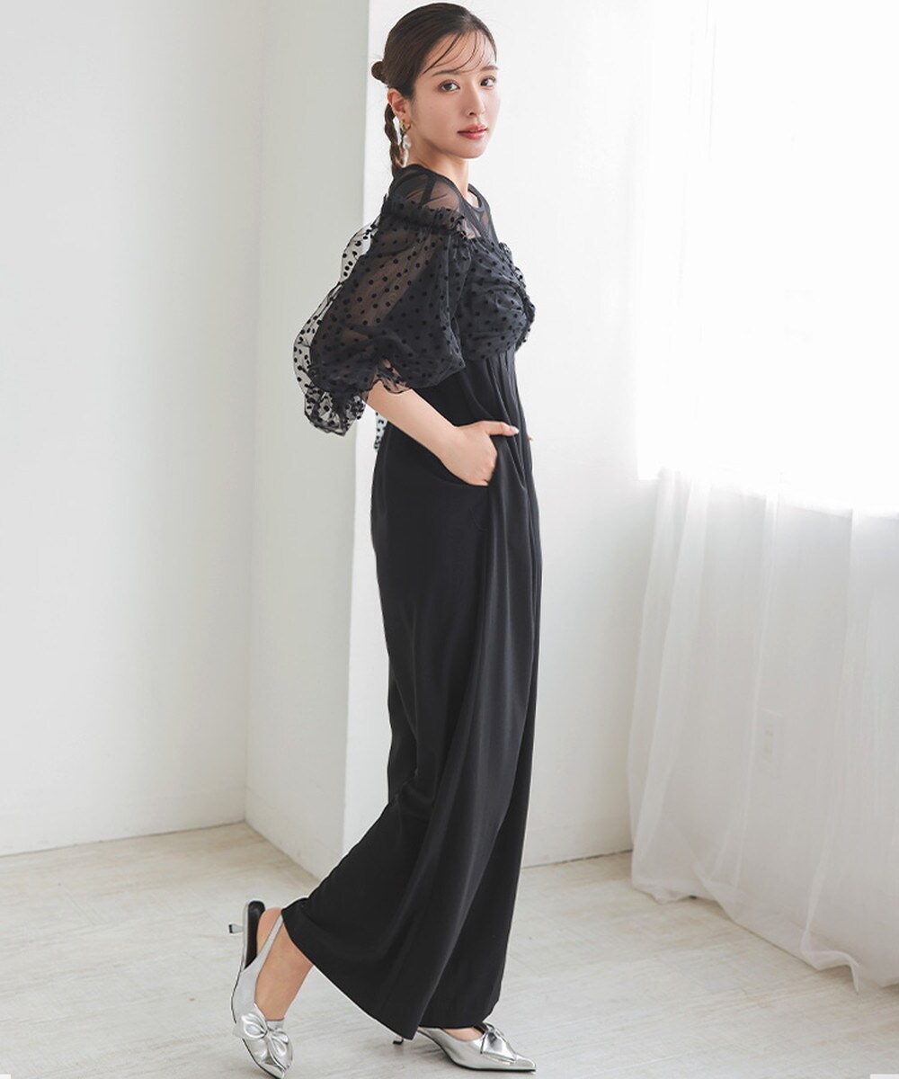 ANDRESD レディース フロッキードットドレス 新品タグ付 M flocky dot pants dress | ANDRESD