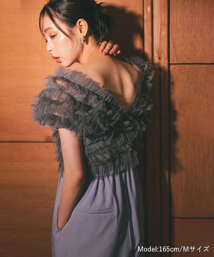 ANDRESD 2wayチュールドレス DONOBAN ドレス 「ANDRESD」detached sleeve dress チュール