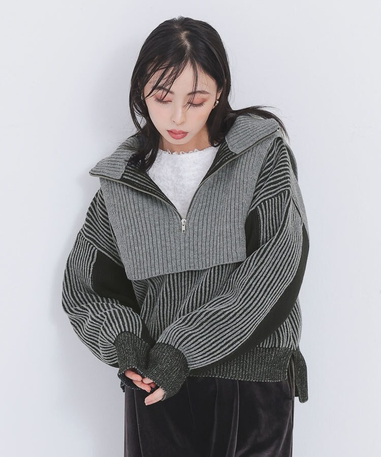 Donoban】バイカラーハーフZIPニット | ドノバン(DONOBAN) | マルイ