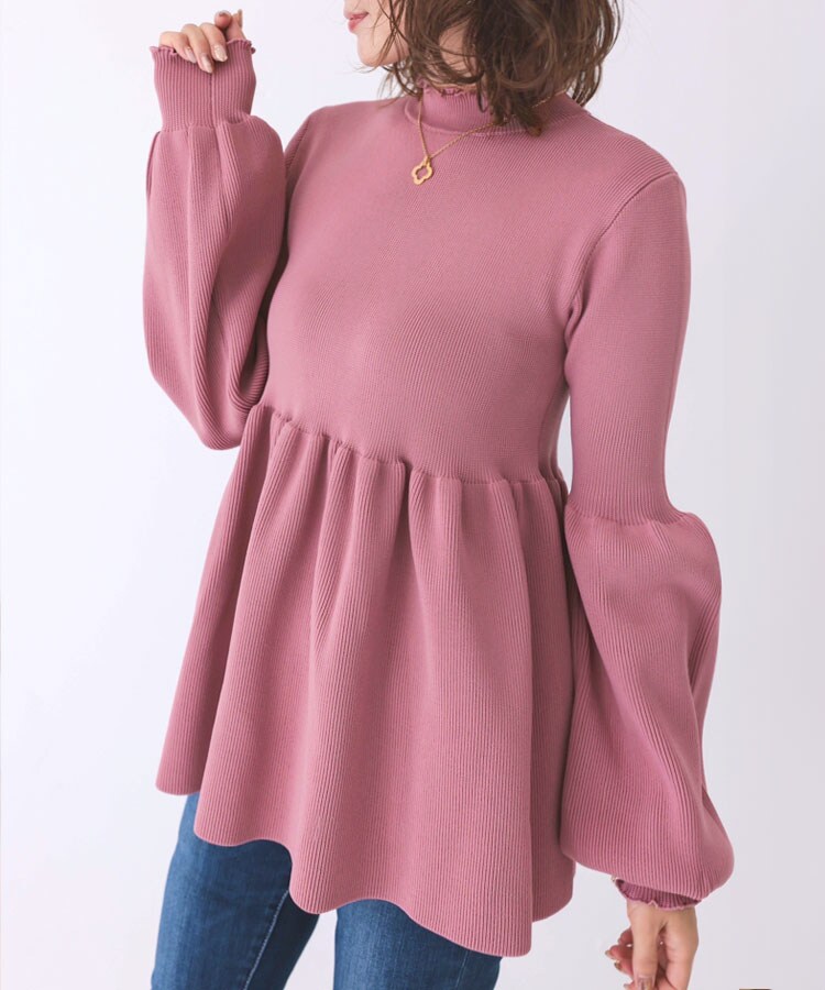 Donoban♡新品♡kozueコラボ ミラノリブメロウチュニック ホワイト kozue×Donobanコラボ】ミラノリブメロウチュニック | ドノバン