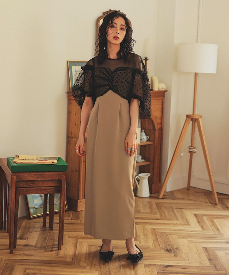 サ　ANDRESD オールインワン＋チュール ANDRESD パンツドレス tulle vest all in one dress / チュール