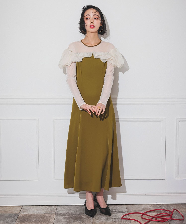 最終値下げ‼️ANDRESD frills flare dress Mサイズ ANDRESD】frills flare dress | アンドレスド(ANDRESD) | マルイ
