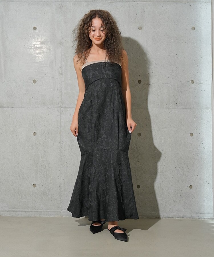 ANDRESD】jacquard zipper dress