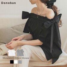 ドノバン(DONOBAN)の【Donoban】ショルダーリボンブラウス