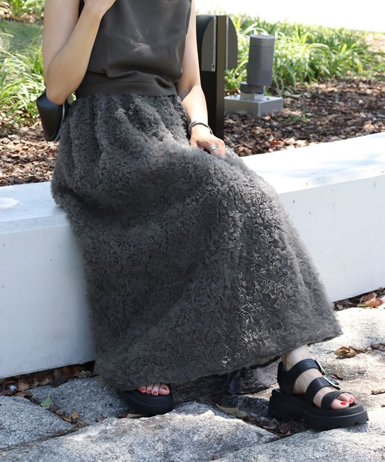 ANDRÉSD ／ アンドレスド フロッキードットワンピース セール】フロッキードットワンピース / flocky dot one piece