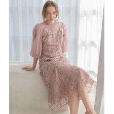 【ANDRESD】floral pattern flare dress