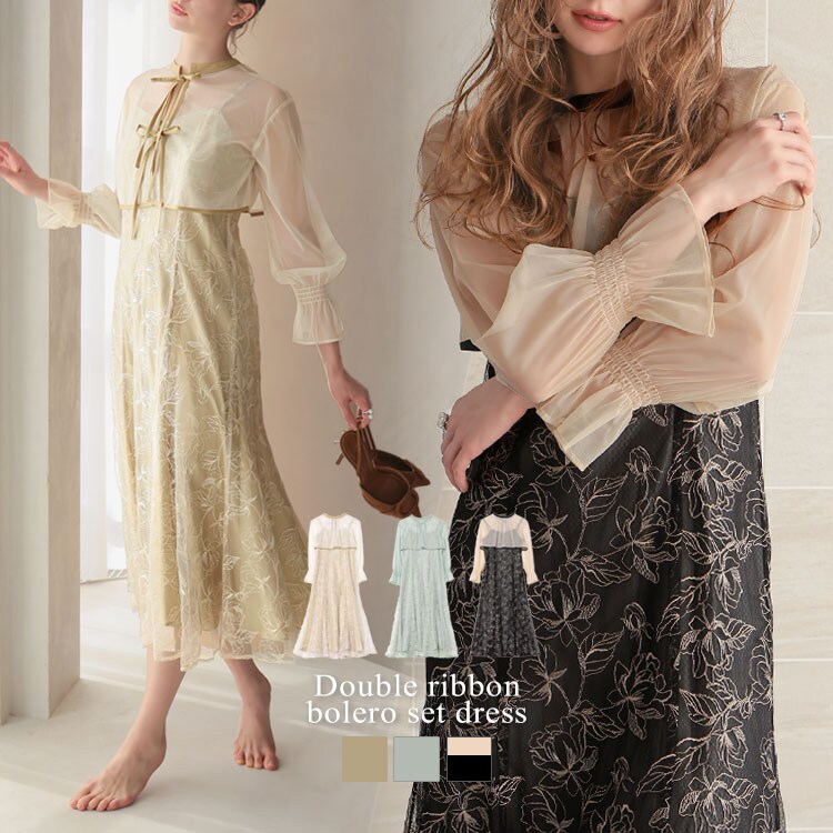 ★ANDRESD★ oval form pearl dress【Lサイズ】 oval form pearl dress | ANDRESD