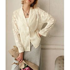 【pufe】シアーフラワー刺繍ジャケット