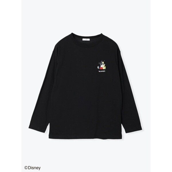 VANS ディズニーコラボミッキーマウスロンT 袖プリント黒