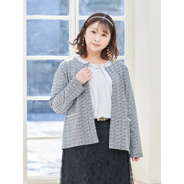 パールツイードノーカラージャケット | リジェイ＆スプル(Re-J&SUPURE