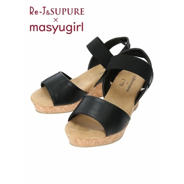 Re-J&SUPURE×masyugirlコラボ】ゴムストラップウェッジソール