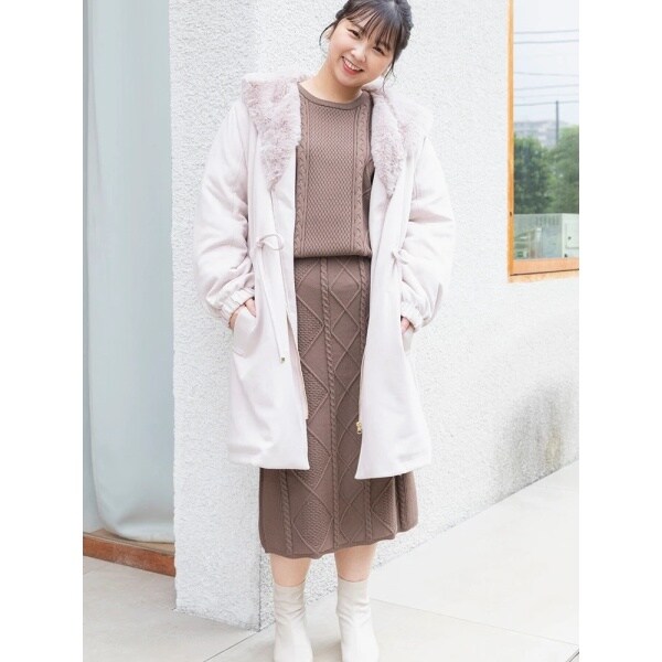 スエードファー中綿ロングコート | リジェイ＆スプル(Re-J&SUPURE