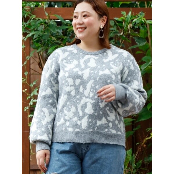 総柄パンダニットプルオーバー | リジェイ＆スプル(Re-J&SUPURE