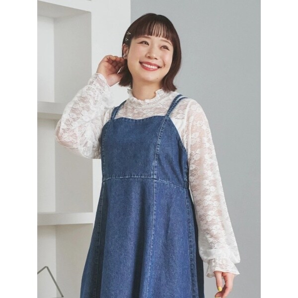 レース切り替えプチハイネックプルオーバー | リジェイ＆スプル(Re