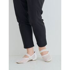 【la farfa SHOES/ラ・ファーファシューズ】チュールストラップパンプス