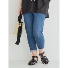 【接触冷感】COOL TOUCH クロップドデニムパンツ