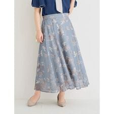 【WEB限定】花柄メッシュスカート