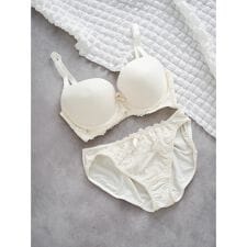 [D85-I95］【脇高】シームレスブラ＆ショーツ(モールドカップ)