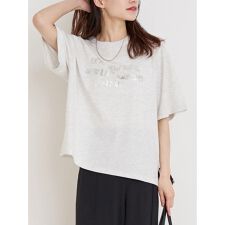 箔ロゴプリントTシャツ