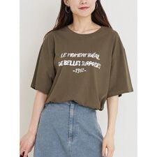 箔ロゴプリントTシャツ