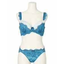 [D85-I95］ドーリーレースブラ＆ショーツ(モールドカップ)