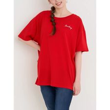 ロゴ刺繍×ロゴプリントTシャツ