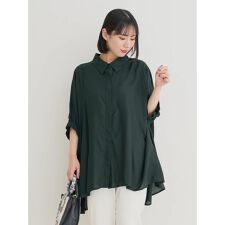 【接触冷感】ドレープドルマンシャツ
