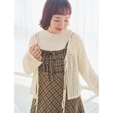 ダブルリボンレースカーディガン
