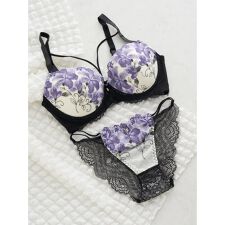 【脇高】[D85-I95］ラグジュアリーブラ＆ショーツ(モールドカップ)