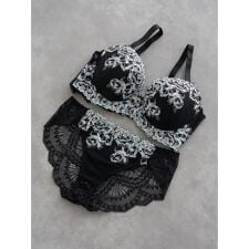 [D85-I95］エレガントロージーブラ＆ショーツ(モールドカップ)