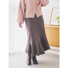 スエードポンチビット付きマーメイドスカート