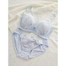 【脇高】[D85-H95］フェミニンレースブラ＆ショーツ(モールドカップ)