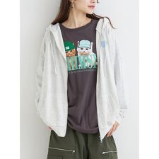 ハートデニムロゴZIPパーカー