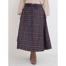 リジェイ＆スプル(Re-J&SUPURE)のウエストリボンフレアスカート（無地・チェック柄）