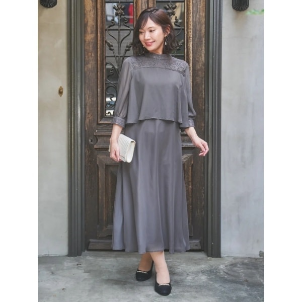 プリーツ＆配色切替ワンピース | ローズティアラ(Rose Tiara