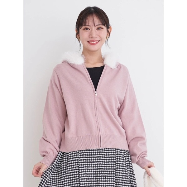 ファーフードニットZIPパーカー | リジェイ＆スプル(Re-J&SUPURE