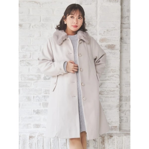 テーラードロングコート リサイクルポリエステル×ウール混 | マウジー