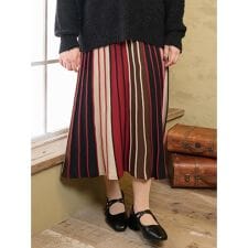 リジェイ＆スプル(Re-J&SUPURE)の【Komachiコラボ】ストライプニットスカート