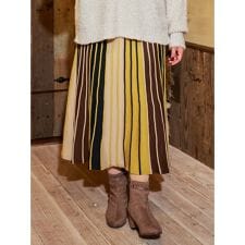 リジェイ＆スプル(Re-J&SUPURE)の【Komachiコラボ】ストライプニットスカート