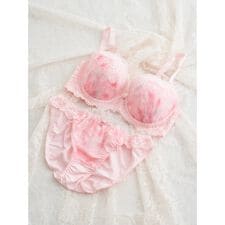 [D85-I95］グラデーションプリントブラ＆ショーツ(モールドカップ)