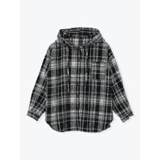 リジェイ＆スプル(Re-J&SUPURE)のシャギーチェックフード付きシャツ