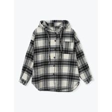 リジェイ＆スプル(Re-J&SUPURE)のシャギーチェックフード付きシャツ