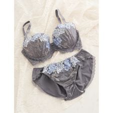 [D85-I95］グロッシーローズソフトワイヤーブラ＆ショーツ(モールドカップ）