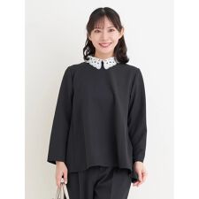 【Wクロス】2WAYレース襟ブラウス(セットアップ可)