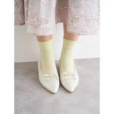 【la farfa SHOES/ラ・ファーファシューズ】ダブルリボンパンプス