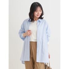 シアーストライプ2WAYシャツ