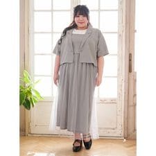 【Kannaコラボ】[SET]ジャケット×チュールジャンスカアンサンブル