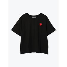 【接触冷感】ハート×ロゴ刺繍Tシャツ