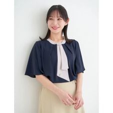 【ラクケア】マルチWAYボウタイブラウス